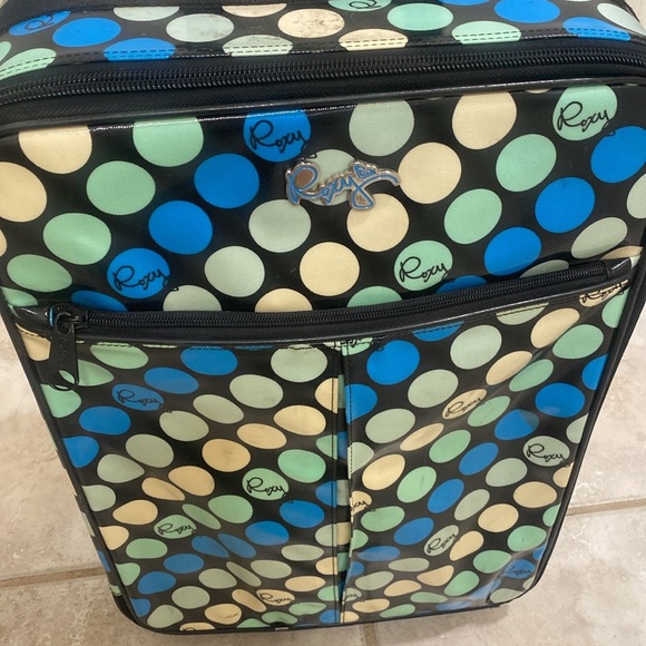 🌼 Vintage Y2K Roxy Suitcase Roxy Luggage Roxy Carry-on Rare Roxy - Picture 3 of 17
